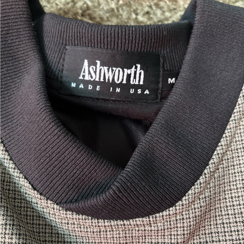 Ashworth Men's Black and Gray/tan Crewneck Sweater - Picture 3 of 3